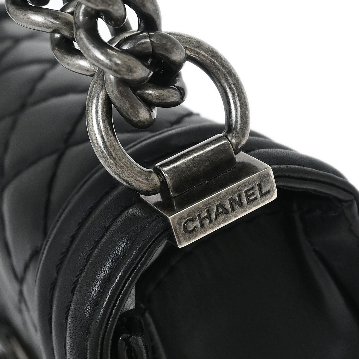 Boy Chanel Black Lambskin Small Chain Shoulder Bag