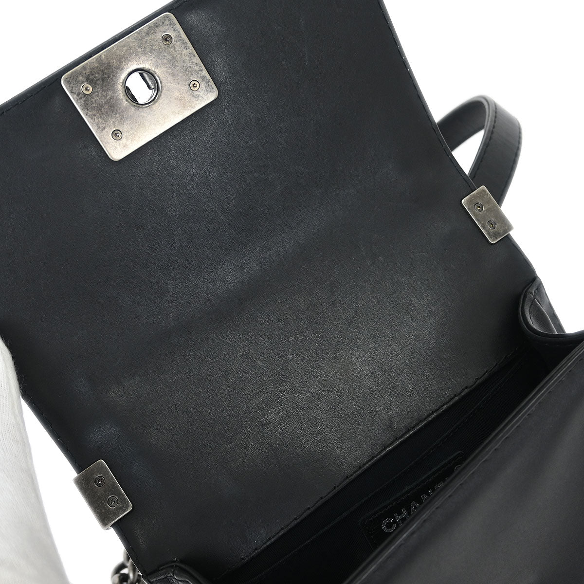 Boy Chanel Black Lambskin Small Chain Shoulder Bag