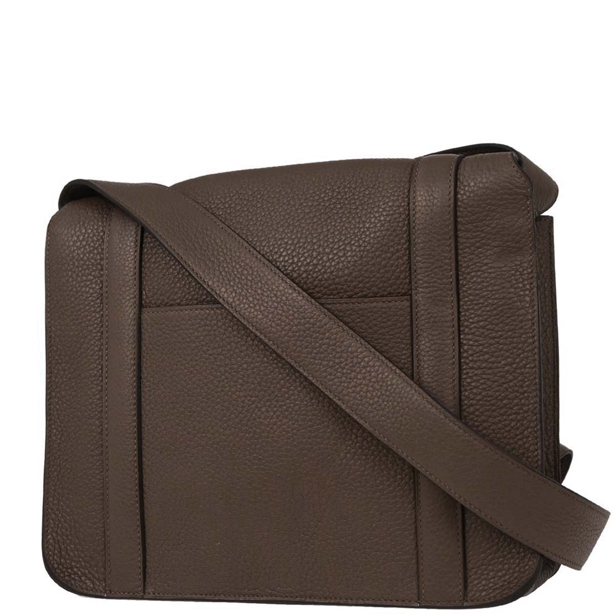 Hermes Taupe Taurillon Clemence Steve Caporal 27 Shoulder Bag