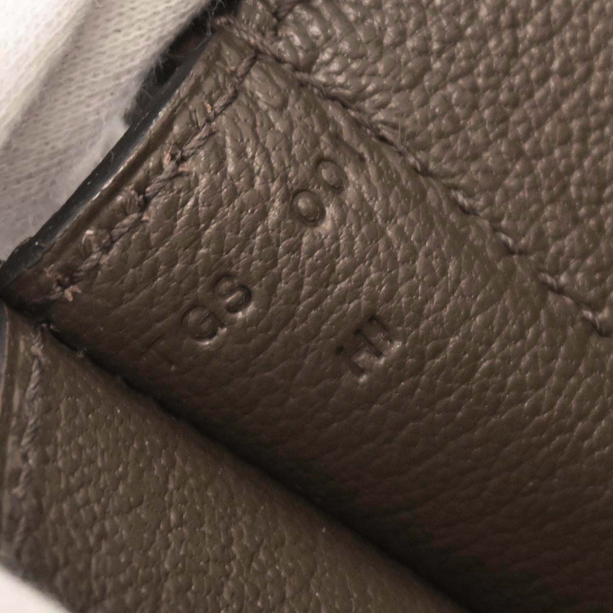 Hermes Taupe Taurillon Clemence Steve Caporal 27 Shoulder Bag