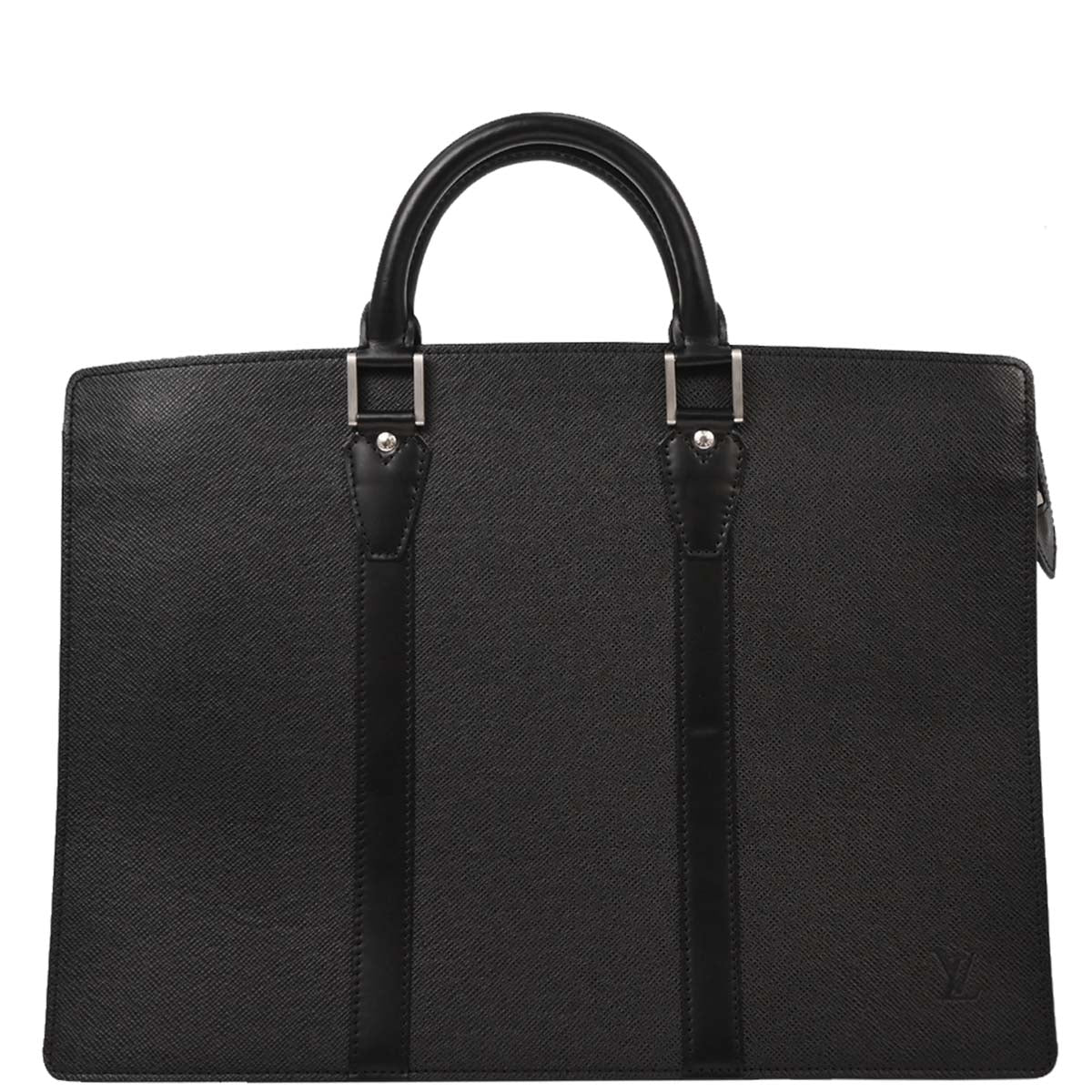Louis Vuitton Black Taiga Lozan Briefcase Handbag M30052