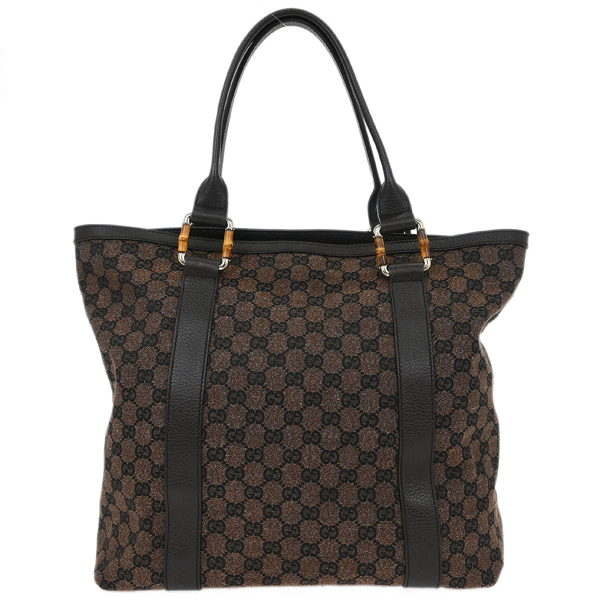 Gucci Brown Bamboo GG Handbag