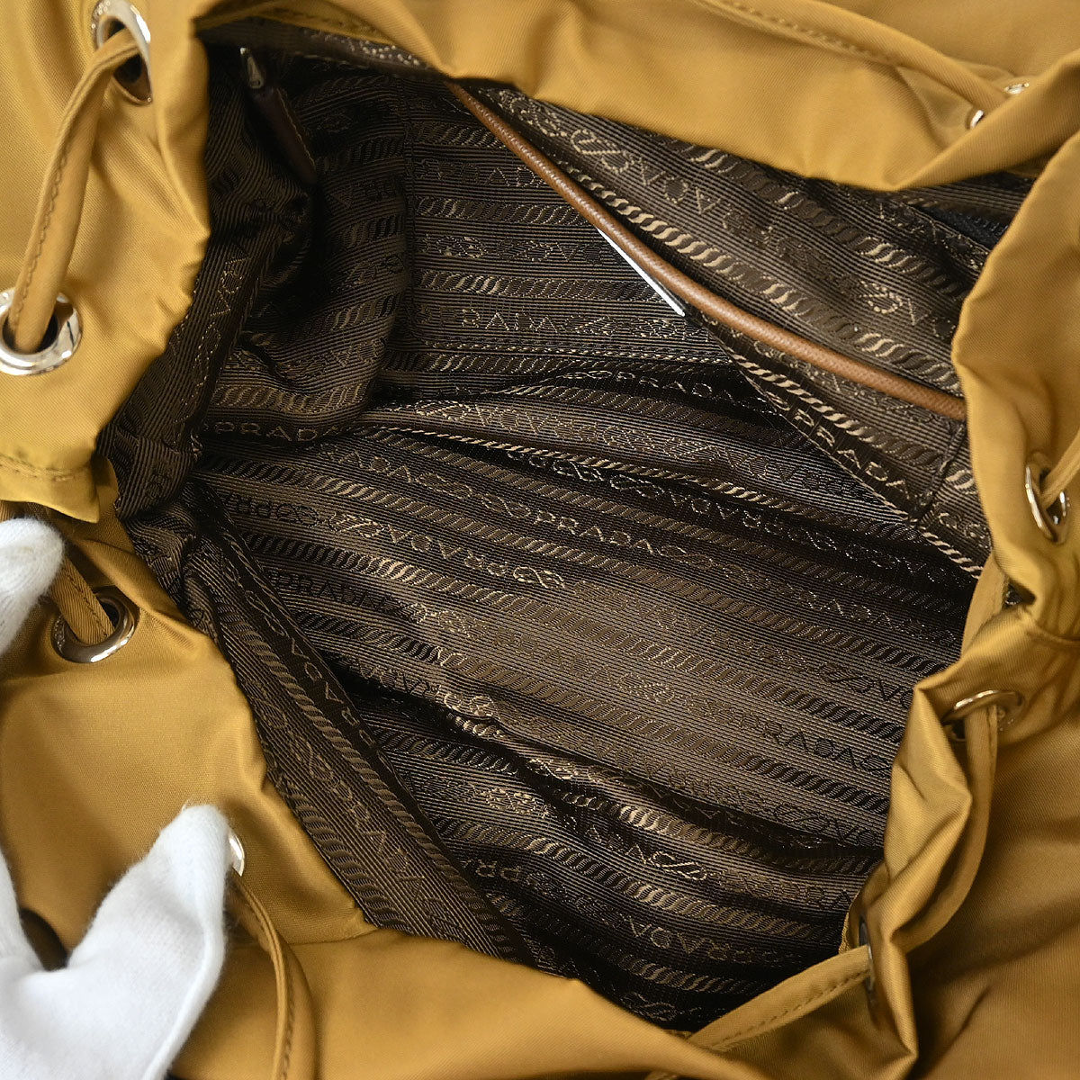 Prada Brown Nylon Backpack