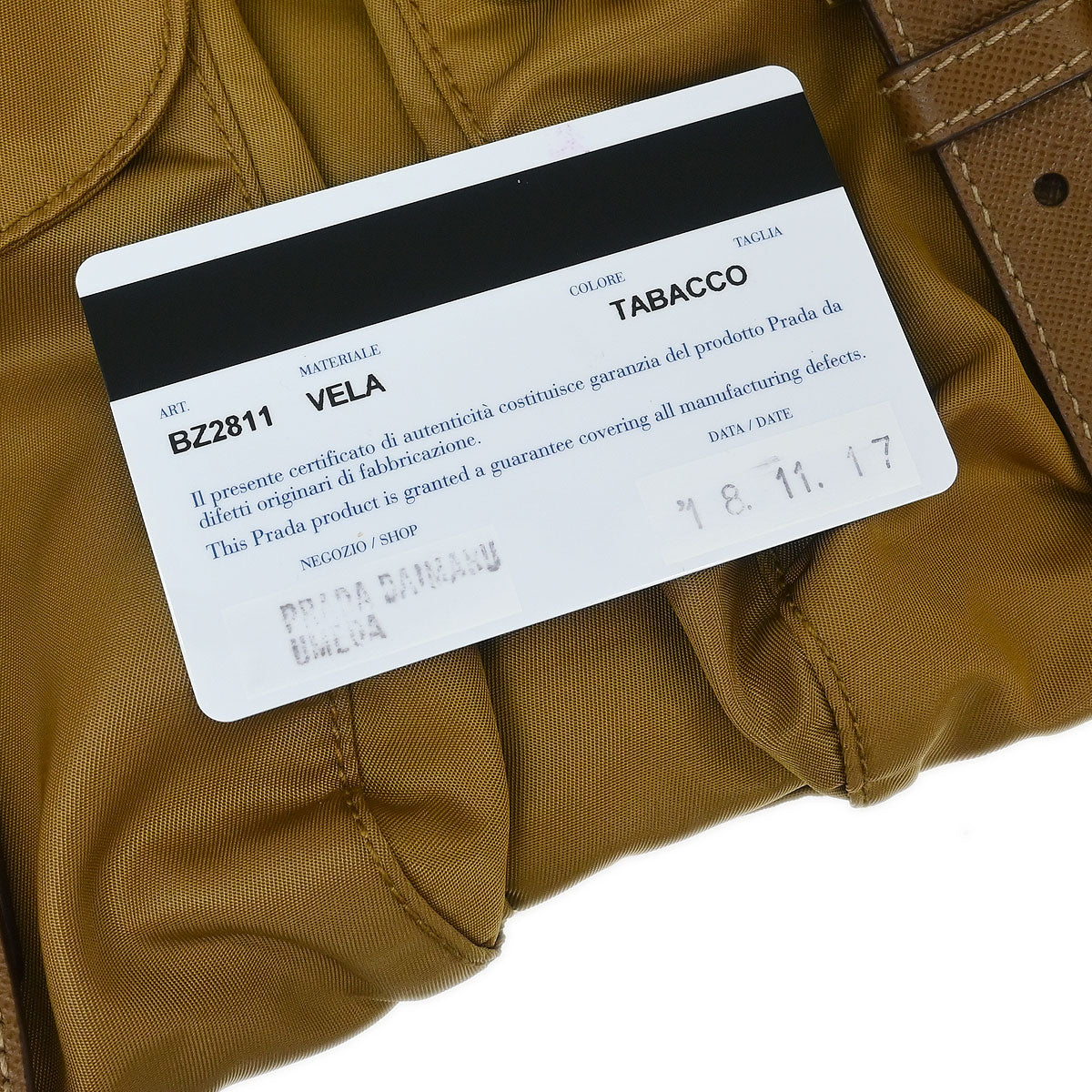 Prada Brown Nylon Backpack