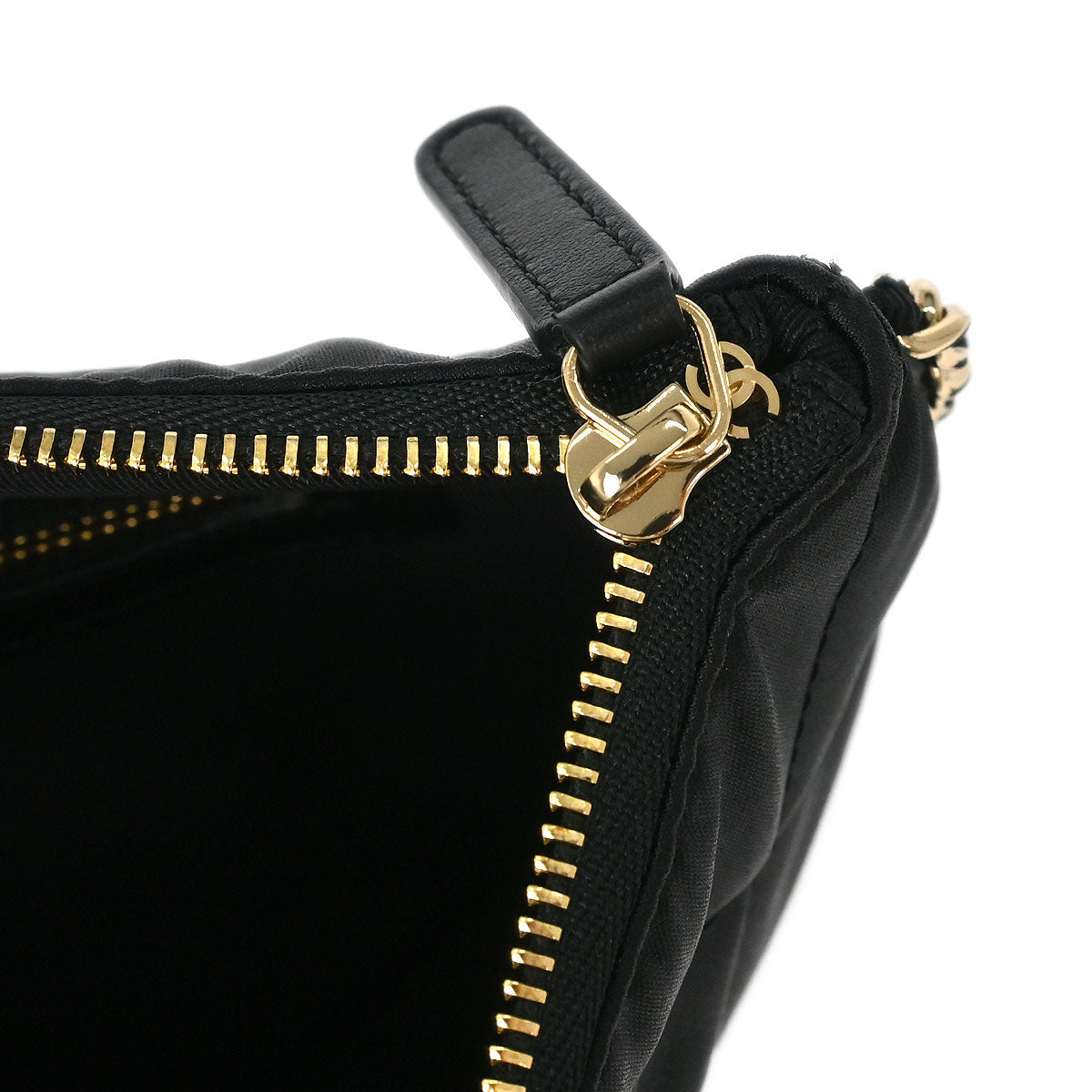 Chanel Black Satin Clutch Bag