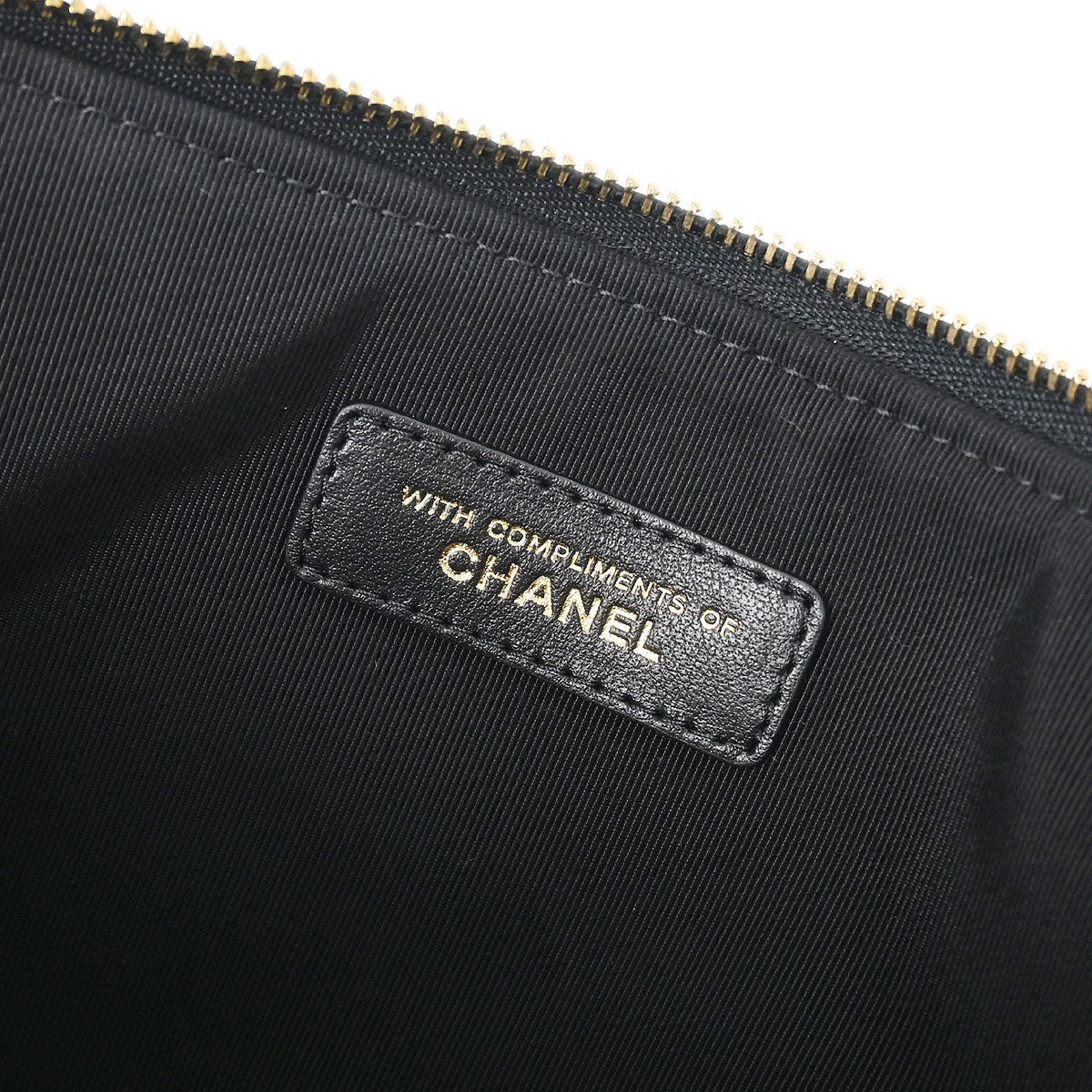 Chanel Black Satin Clutch Bag