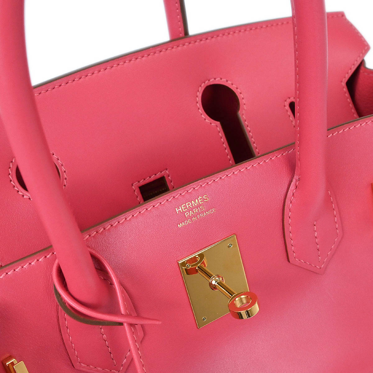 Hermes Rose Lipstick Tadelakt Birkin 30 Handbag