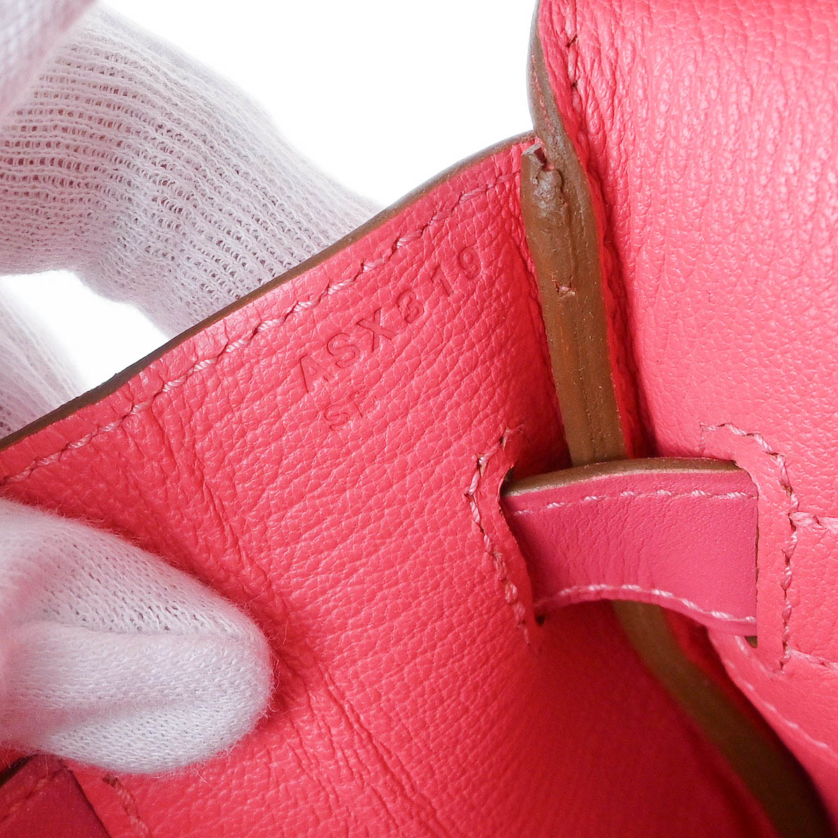Hermes Rose Lipstick Tadelakt Birkin 30 Handbag