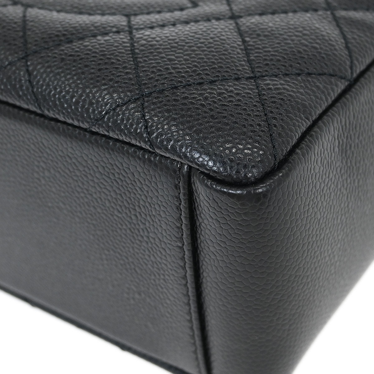 Chanel Black Caviar Petite Shopping Tote PST Chain Handbag
