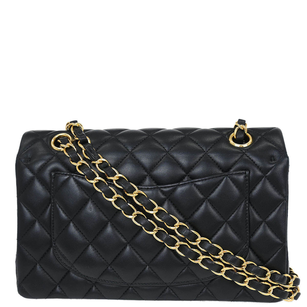 Chanel Black Lambskin Small Classic Double Flap Shoulder Bag