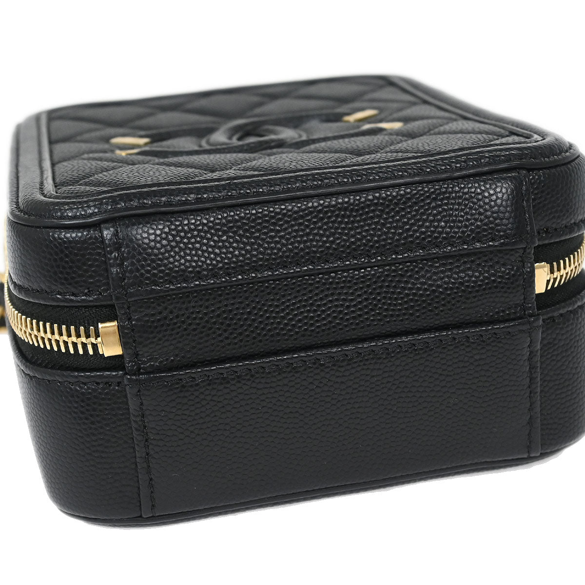 Chanel Black Caviar Filigree 2way Shoulder Bag