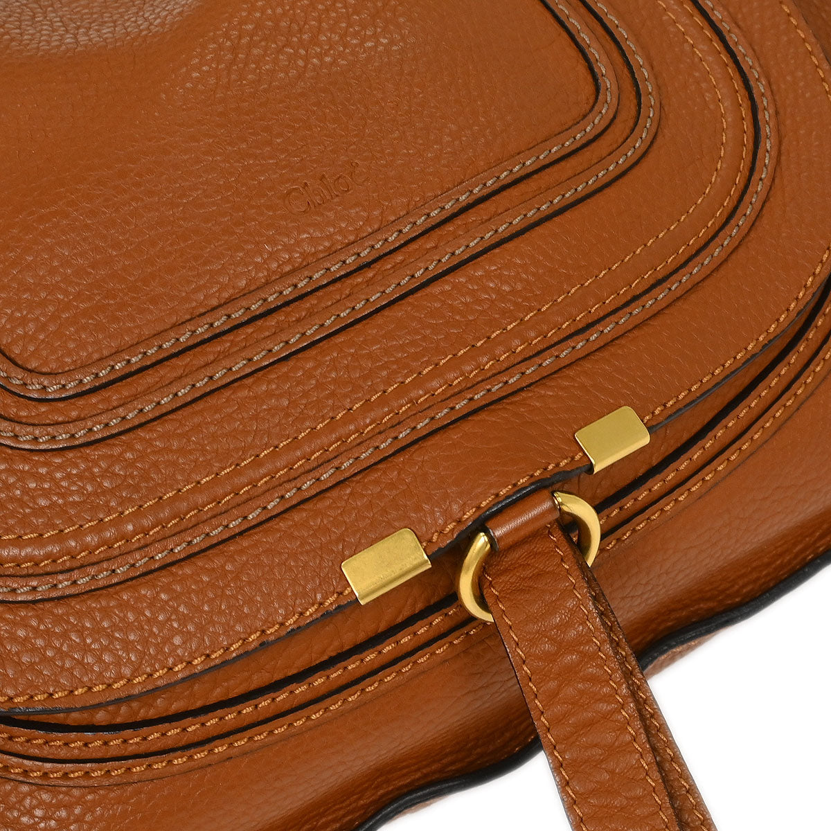 Chloe Brown Leather Marcie 2way Shoulder Handbag