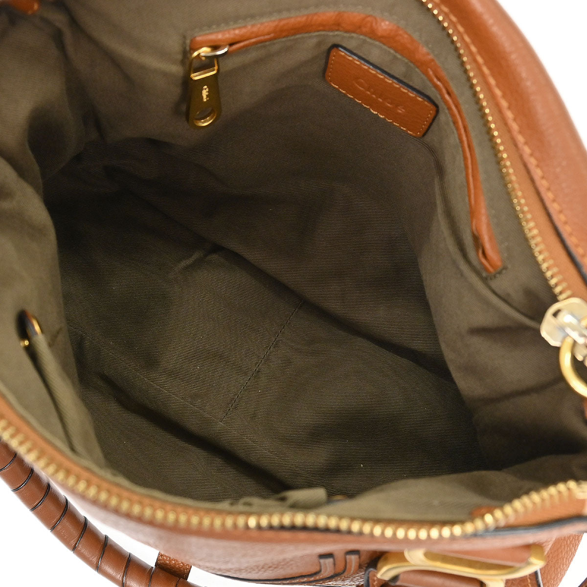 Chloe Brown Leather Marcie 2way Shoulder Handbag