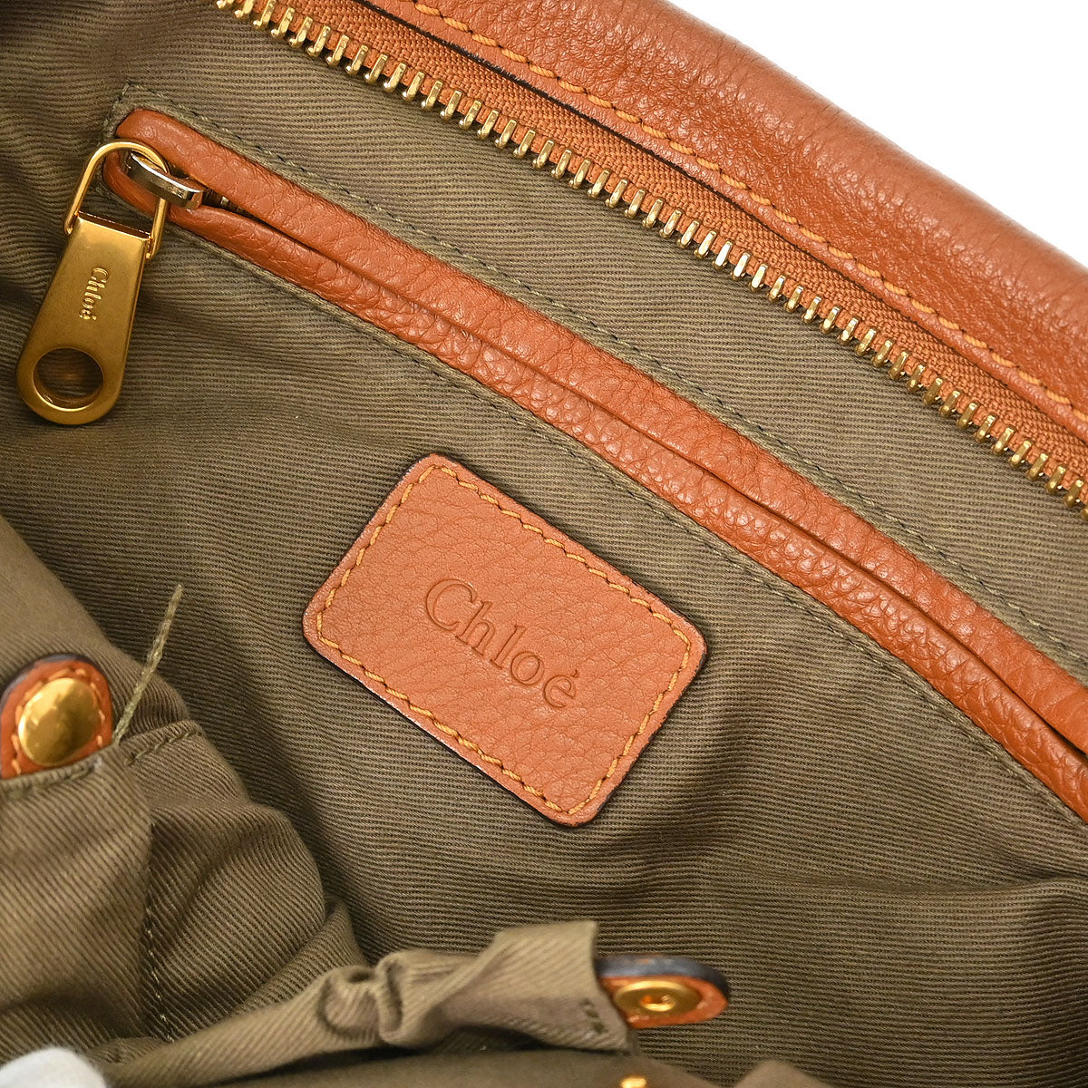 Chloe Brown Leather Marcie 2way Shoulder Handbag