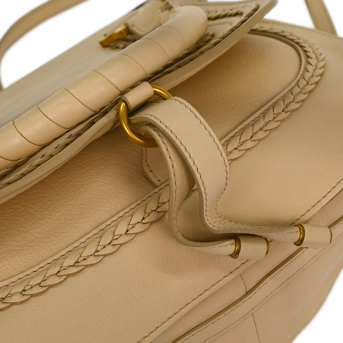 Chloe Beige Leather Marcie 2way Shoulder Handbag