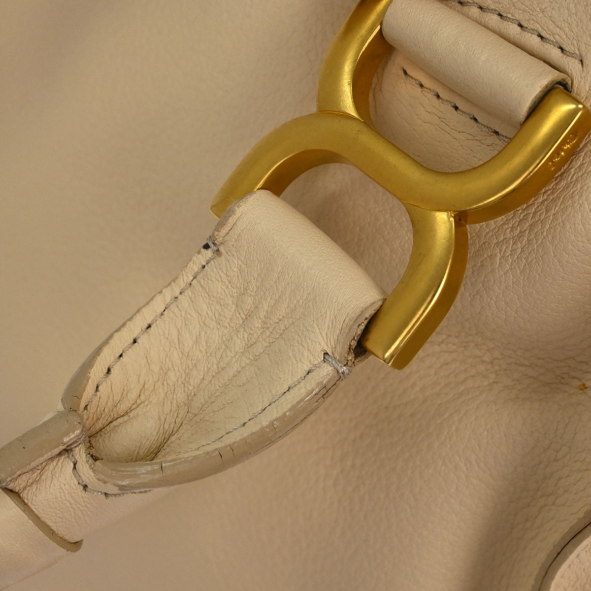 Chloe Beige Leather Marcie 2way Shoulder Handbag