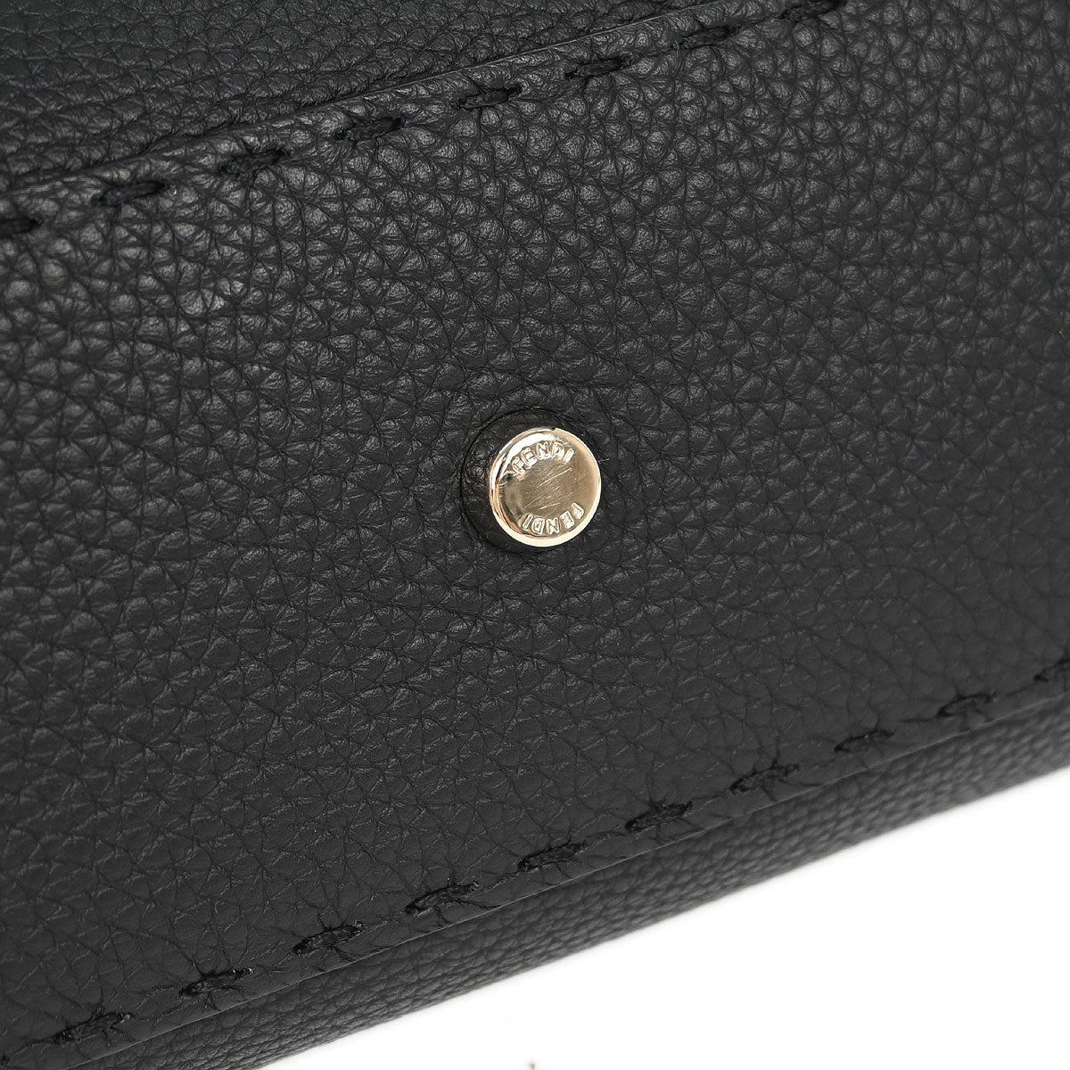 Fendi Black Leather Peekaboo 2way Shoulder Handbag