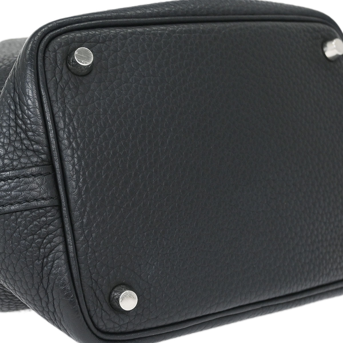 Hermes Black Taurillon Clemence Picotin Lock 18 PM Handbag