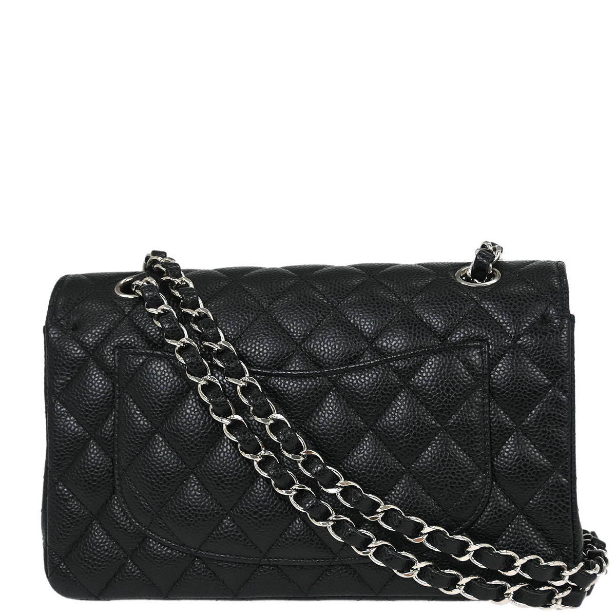 Chanel Black Caviar Small Classic Double Flap Shoulder Bag