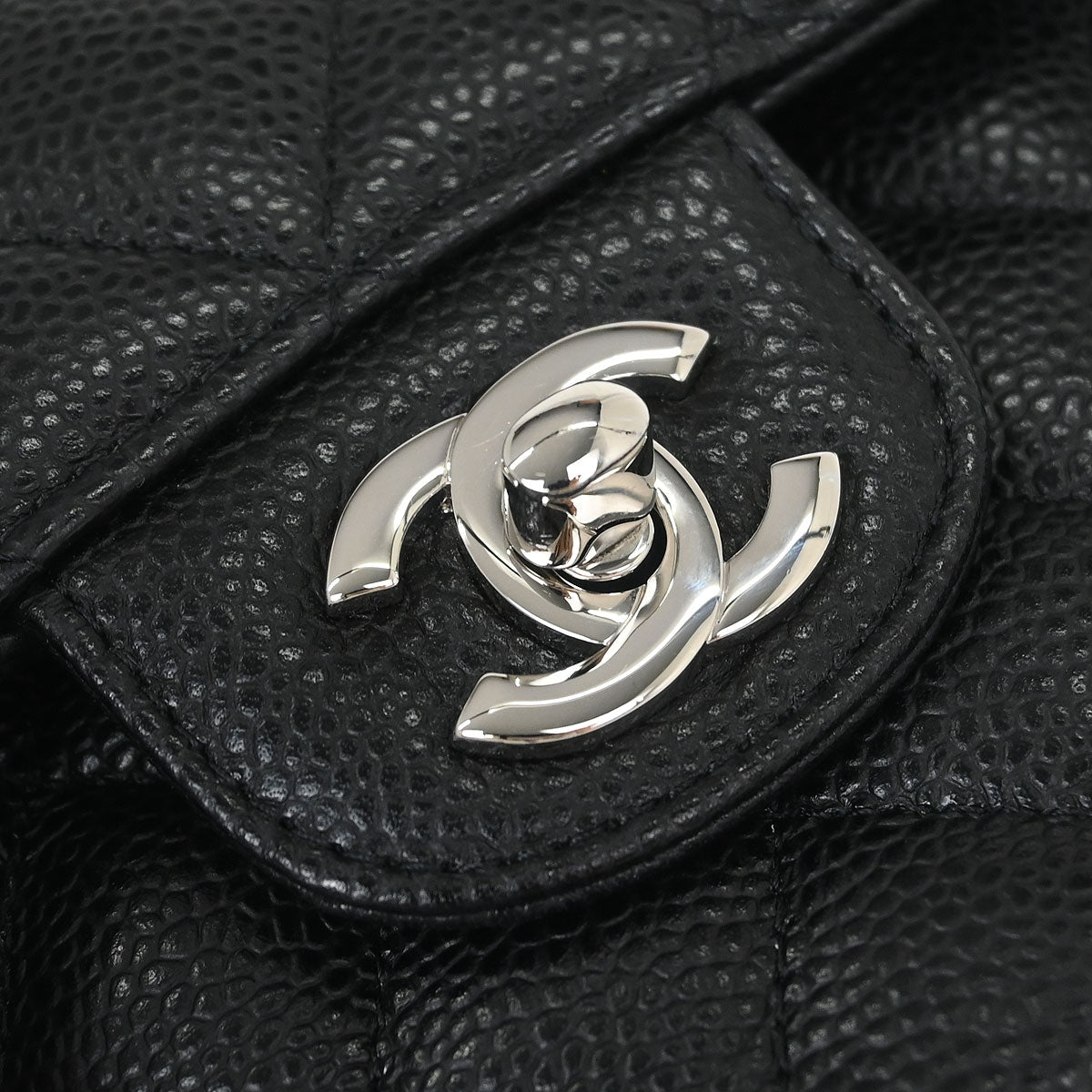 Chanel Black Caviar Small Classic Double Flap Shoulder Bag