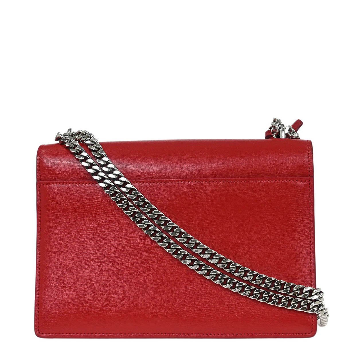 Saint Laurent Red Leather Sunset Shoulder Bag