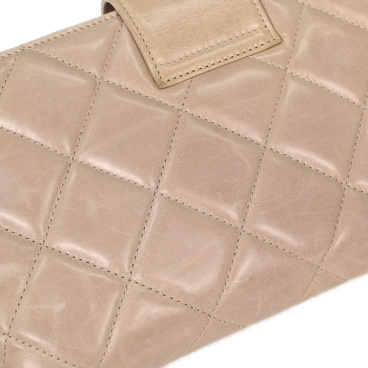 Chanel 2014-2015 Beige Calfskin Shoulder Bag