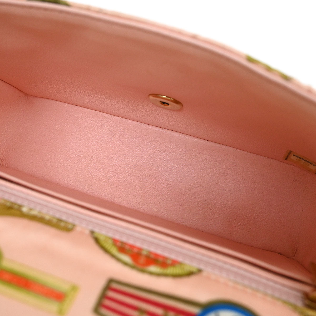 Chanel Pink Satin Cuba Cigare Print Shoulder Bag