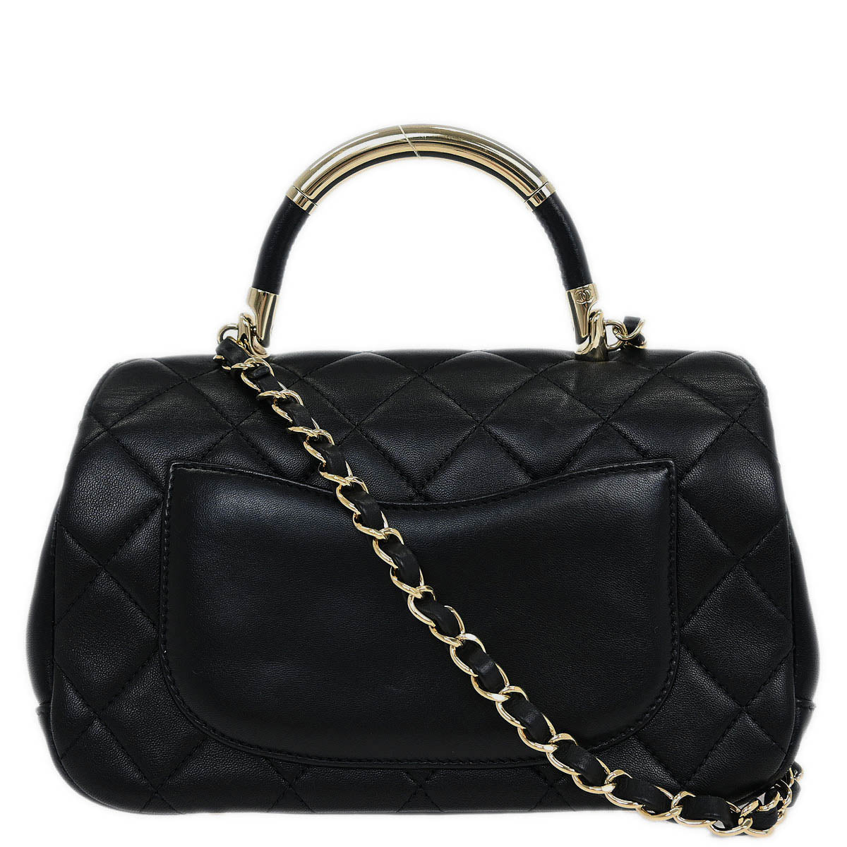 Chanel Black Lambskin 2way Shoulder Handbag