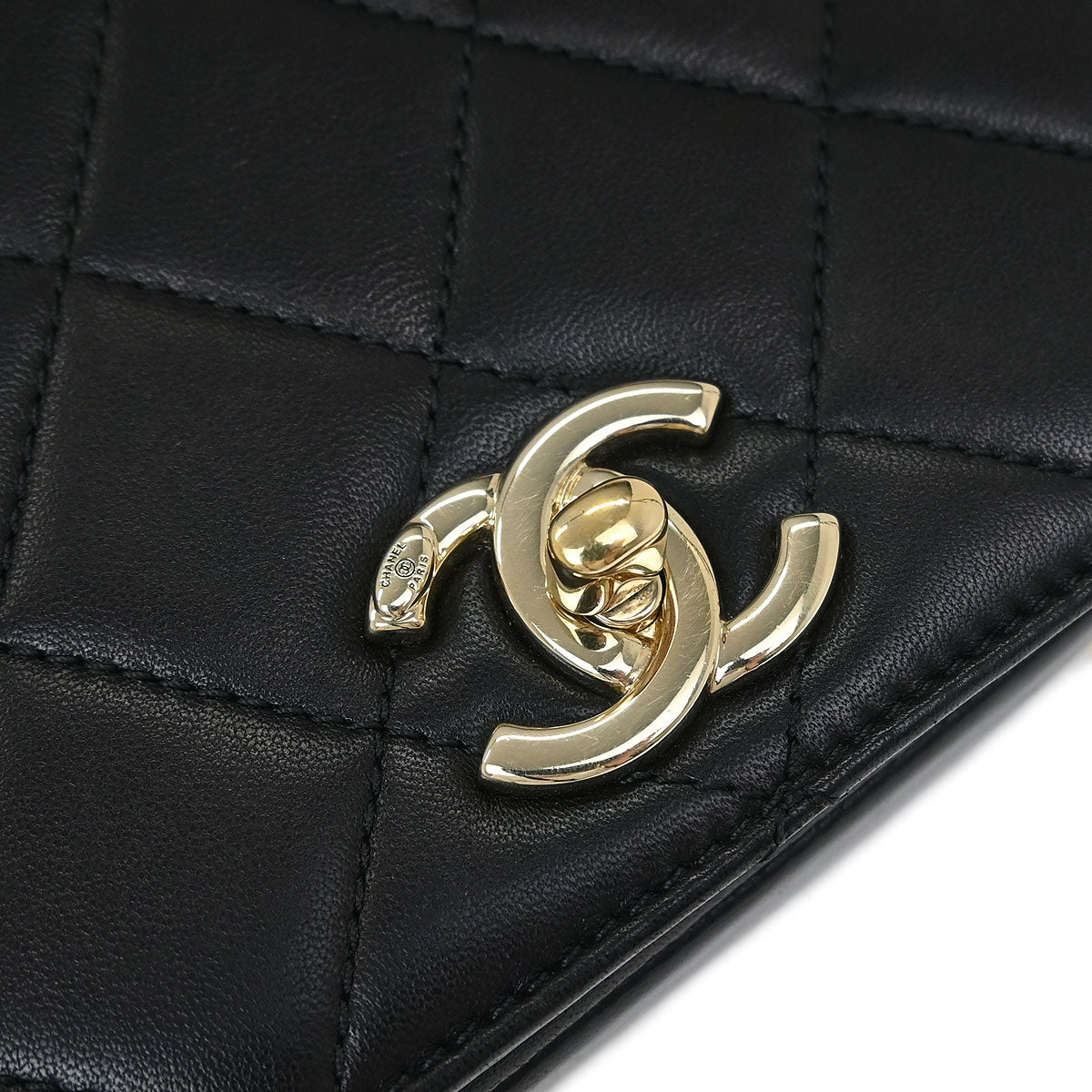 Chanel Black Lambskin 2way Shoulder Handbag