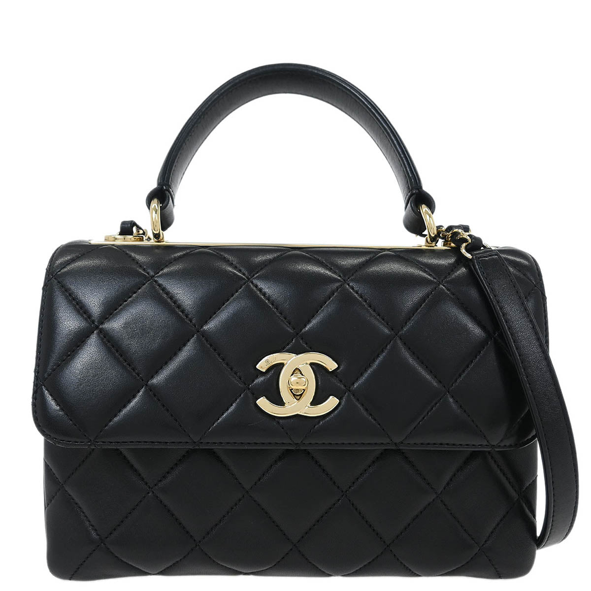 Chanel Black Lambskin Trendy CC 2way Shoulder Handbag