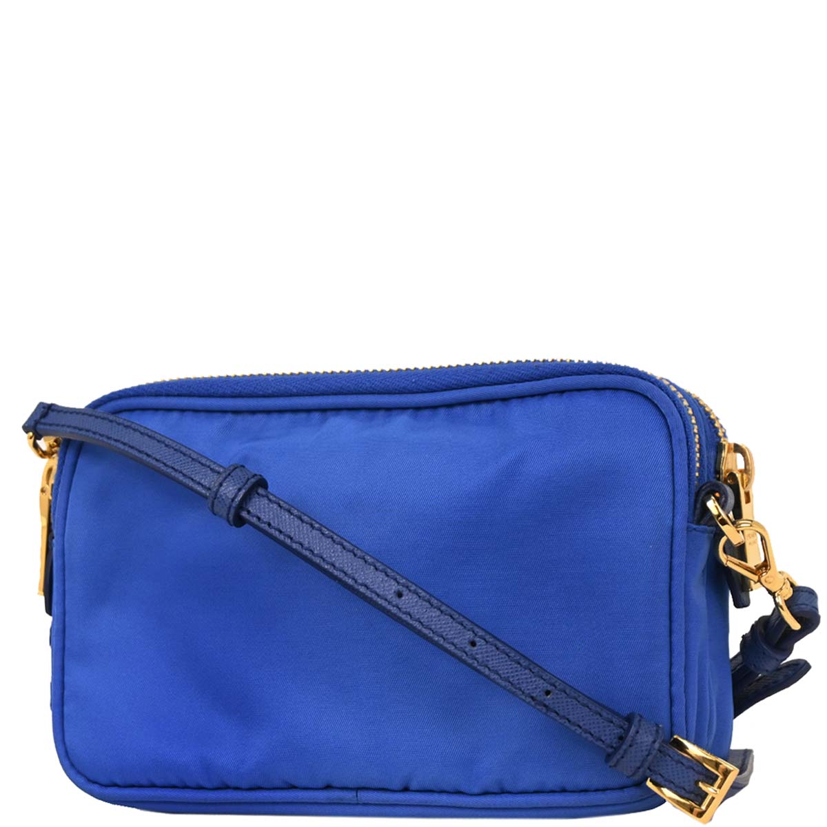Prada Blue Nylon Clutch Shoulder Bag