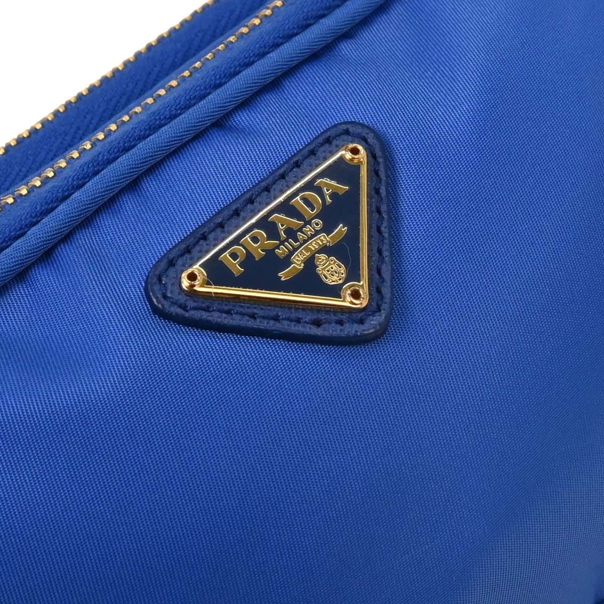 Prada Blue Nylon Clutch Shoulder Bag