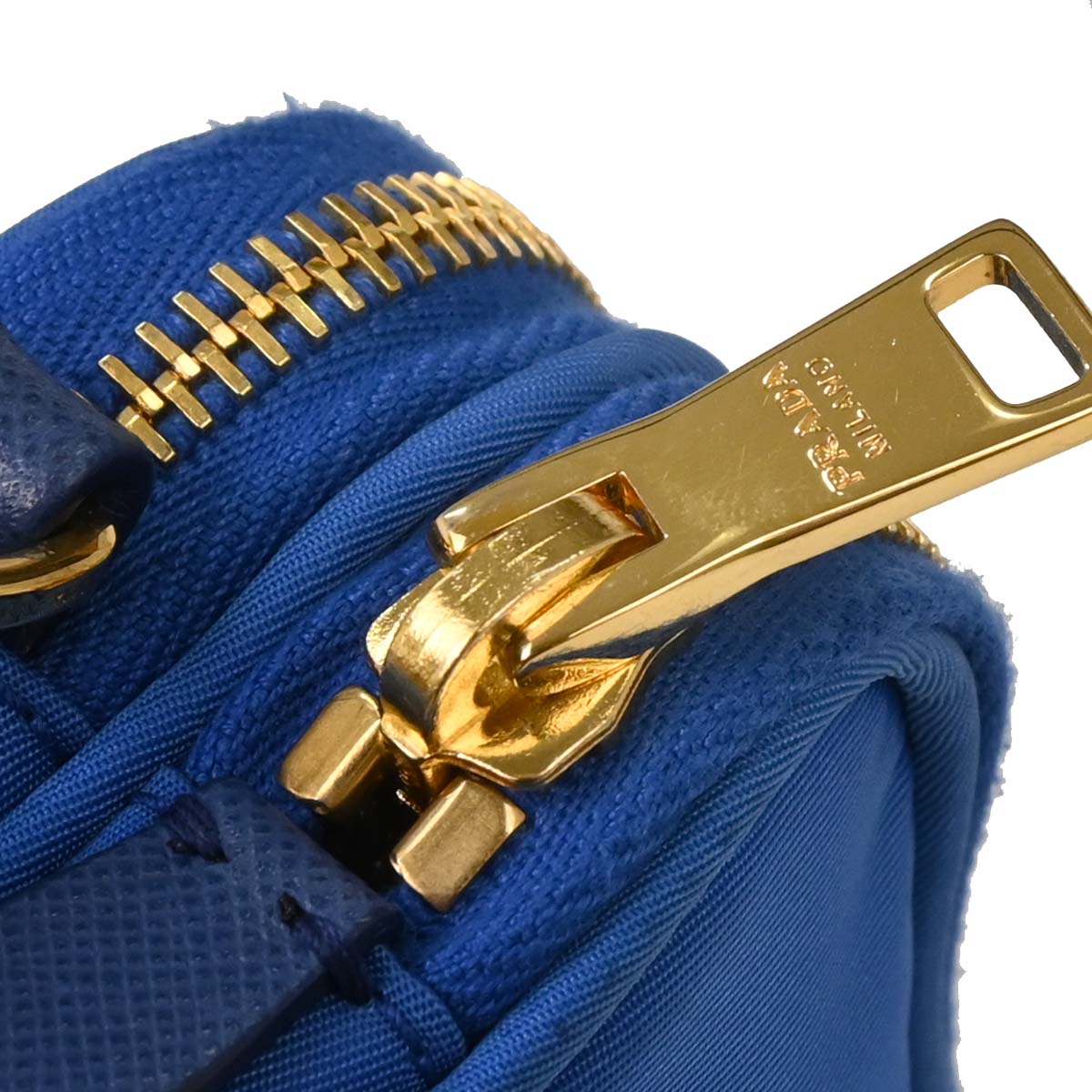 Prada Blue Nylon Clutch Shoulder Bag