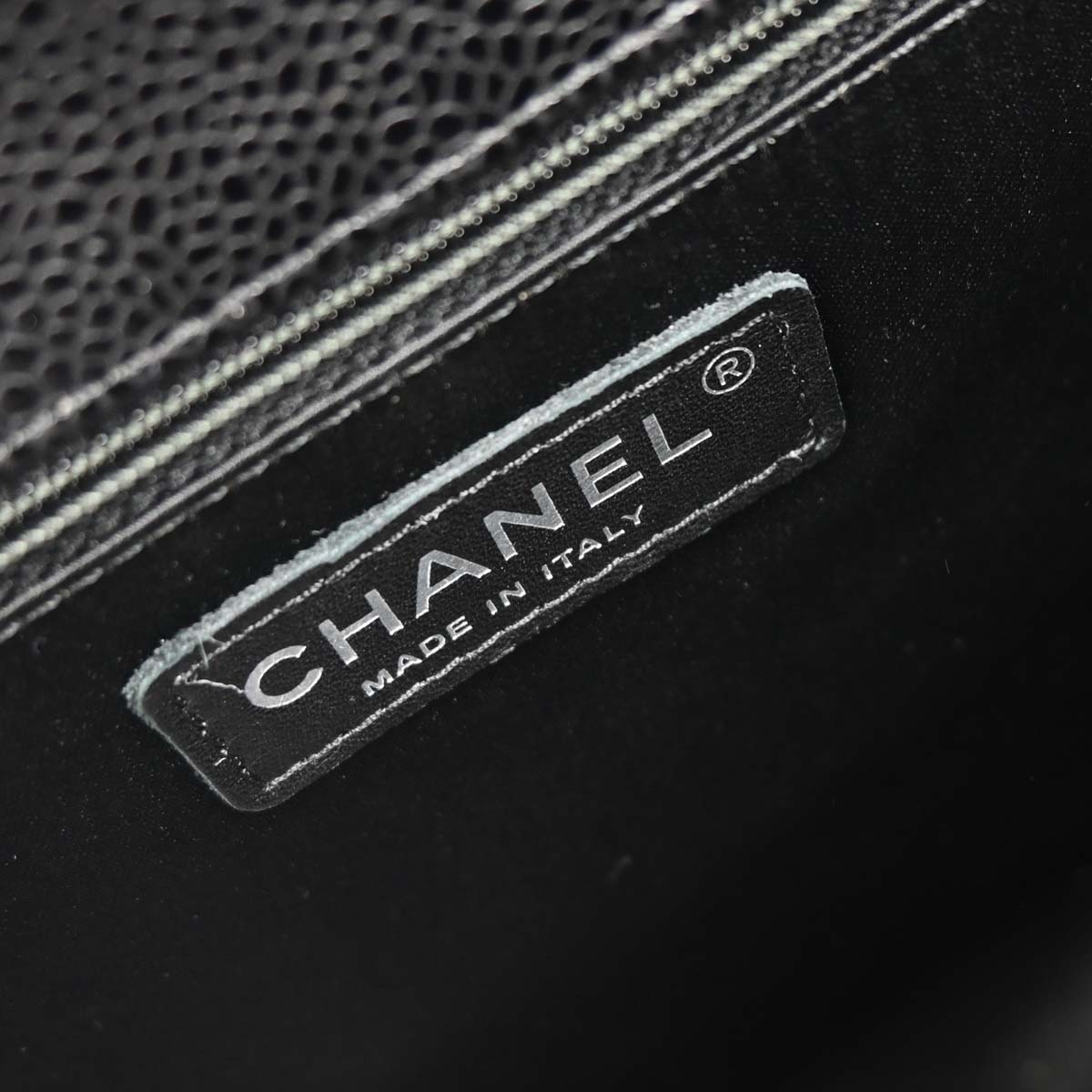 Chanel Black Caviar Grand Shopping Tote GST Chain Handbag