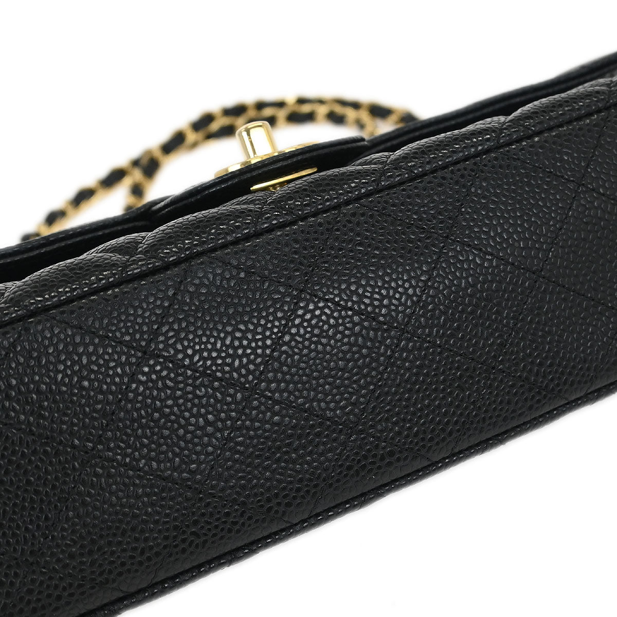 Chanel Black Caviar Medium Classic Double Flap Shoulder Bag