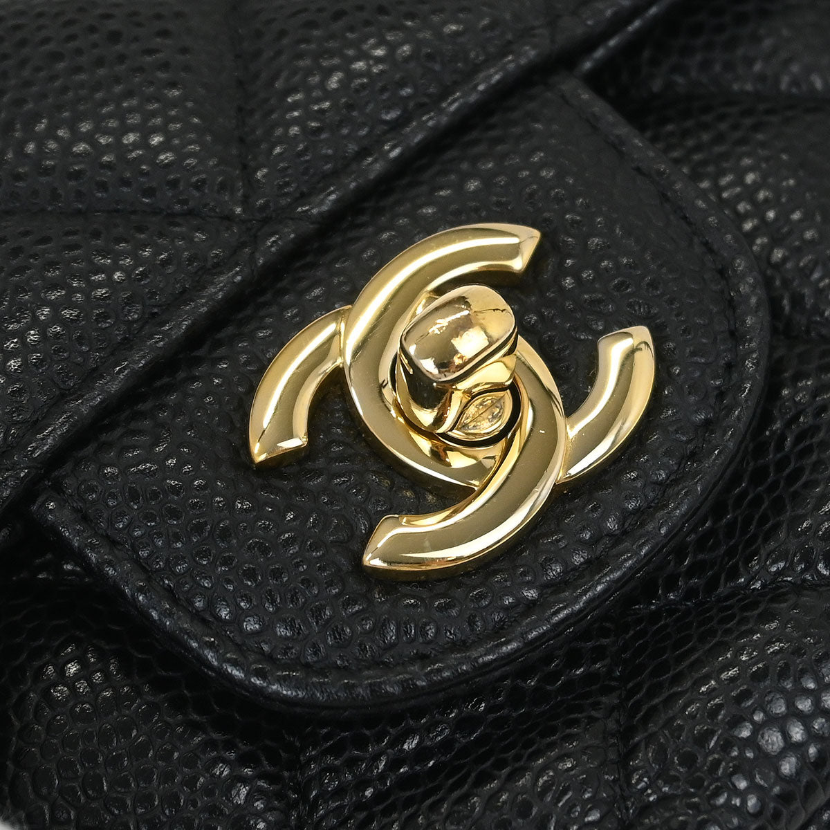 Chanel Black Caviar Medium Classic Double Flap Shoulder Bag