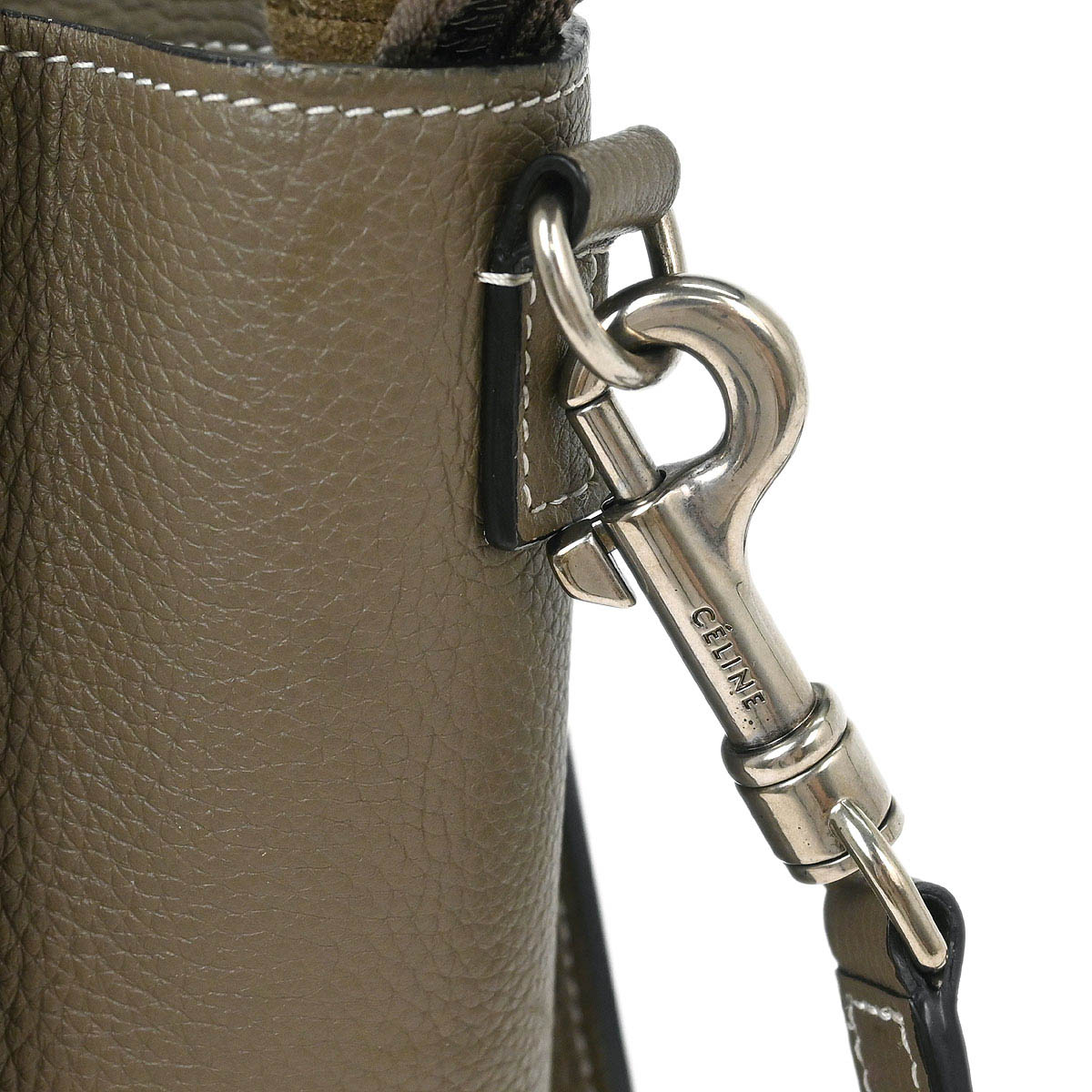 Celine Brown Leather Nano Luggage Tote Handbag