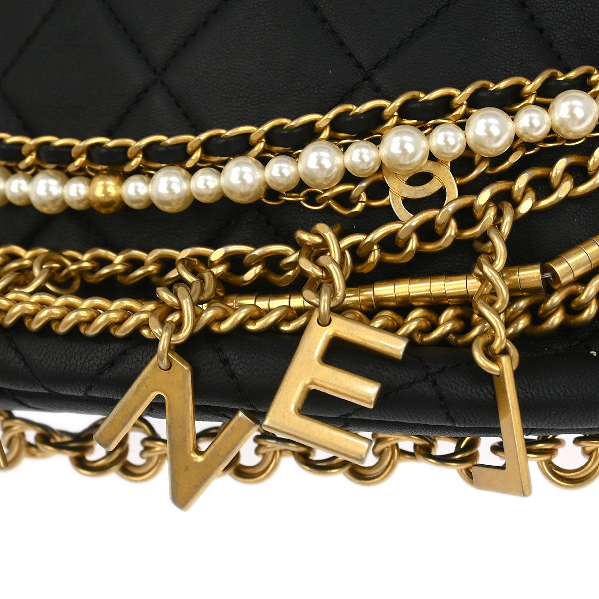 Chanel Black Calfskin All About Chains Bum Bag