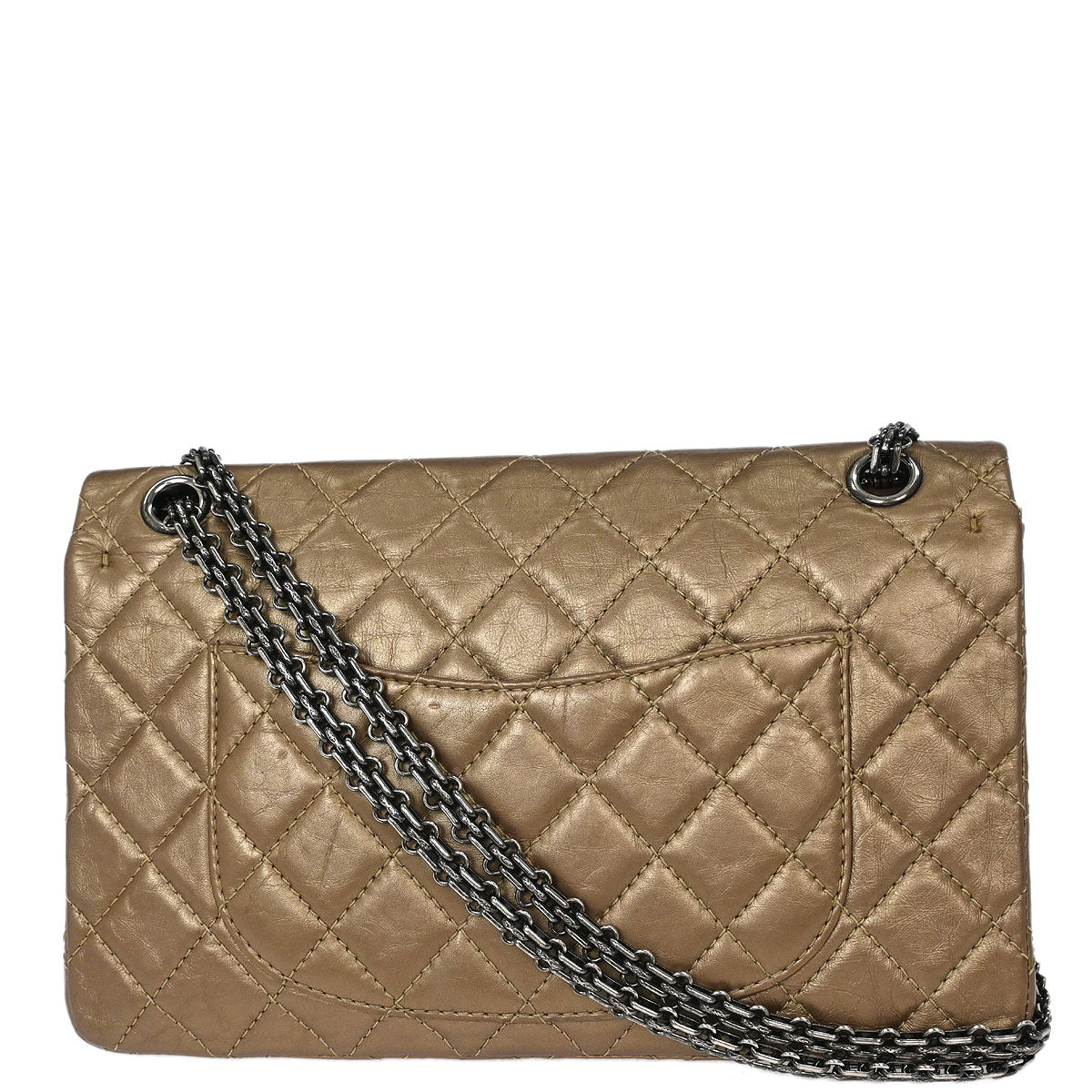 Chanel Brown Calfskin Mademoiselle Lock Double Flap Shoulder Bag