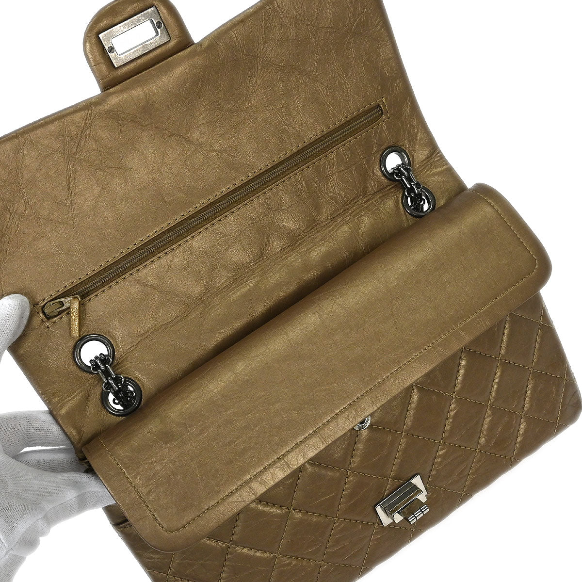Chanel Brown Calfskin Mademoiselle Lock Double Flap Shoulder Bag