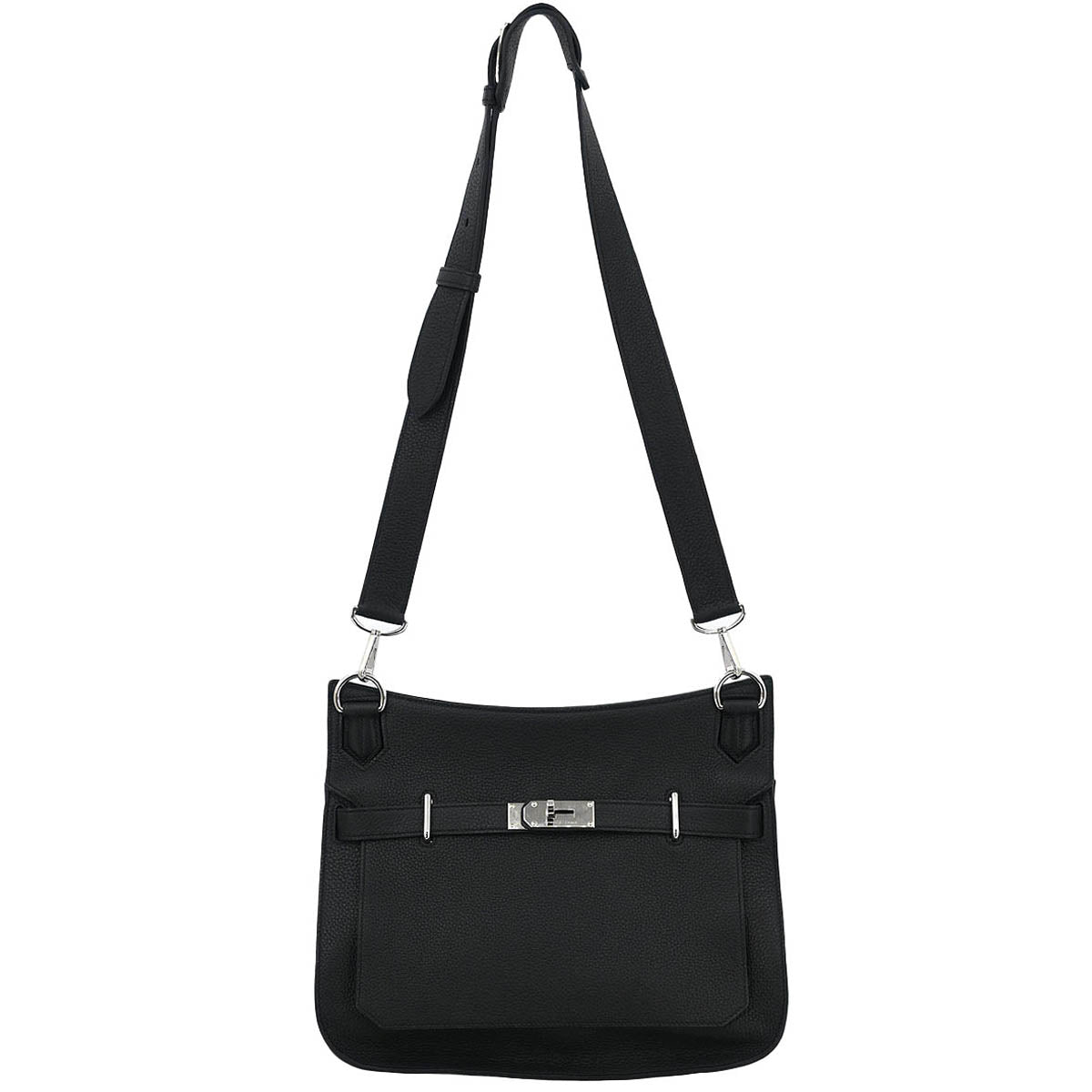 Hermes Black Taurillon Clemence Jypsiere 31 Shoulder Bag