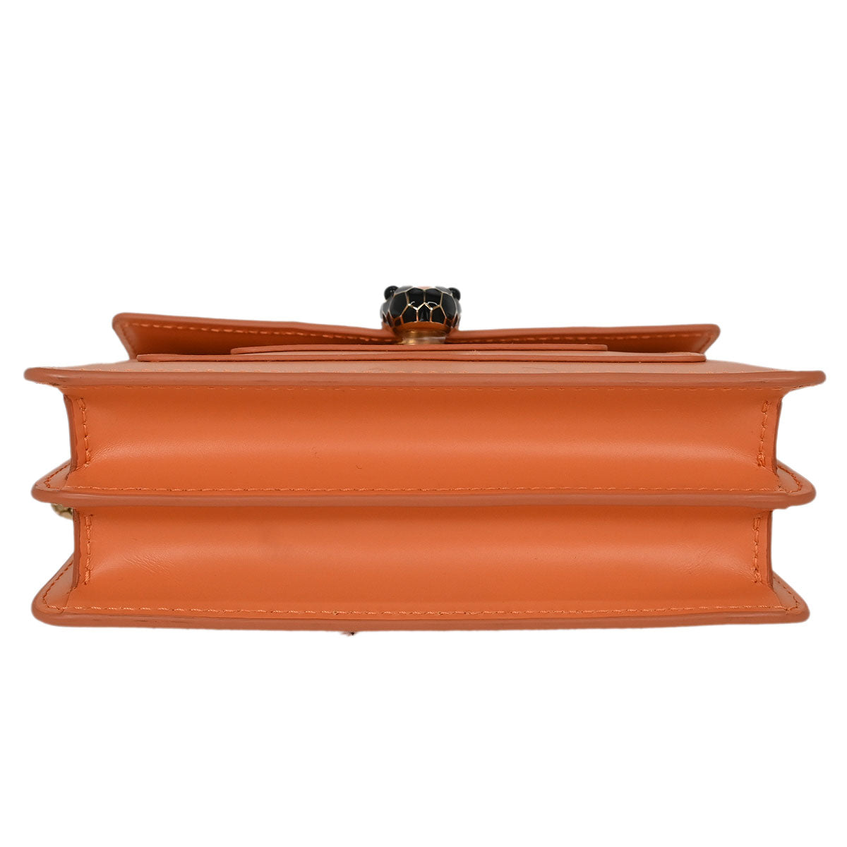 Bvlgari Light Orange Leather Serpenti Forever Shoulder Bag