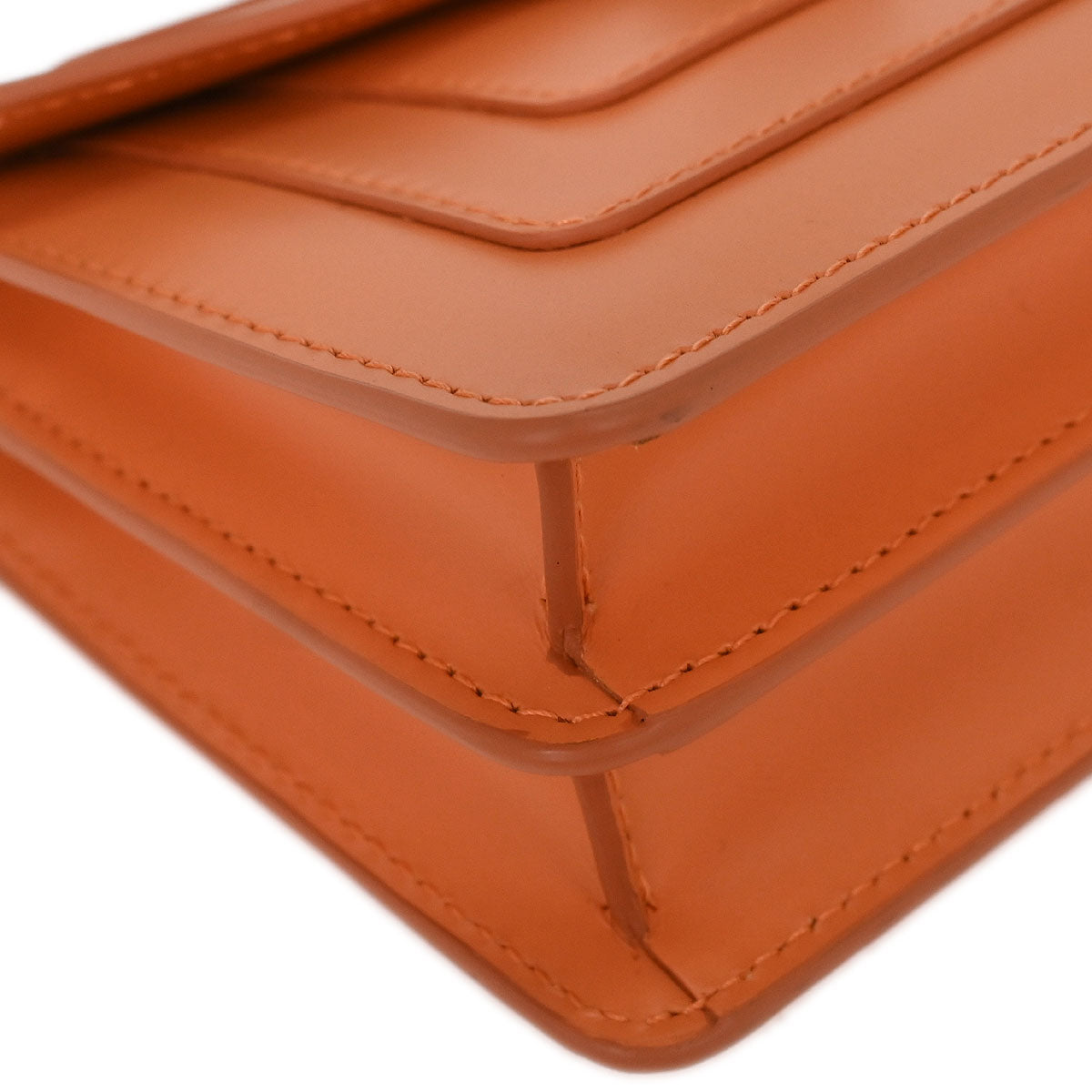 Bvlgari Light Orange Leather Serpenti Forever Shoulder Bag