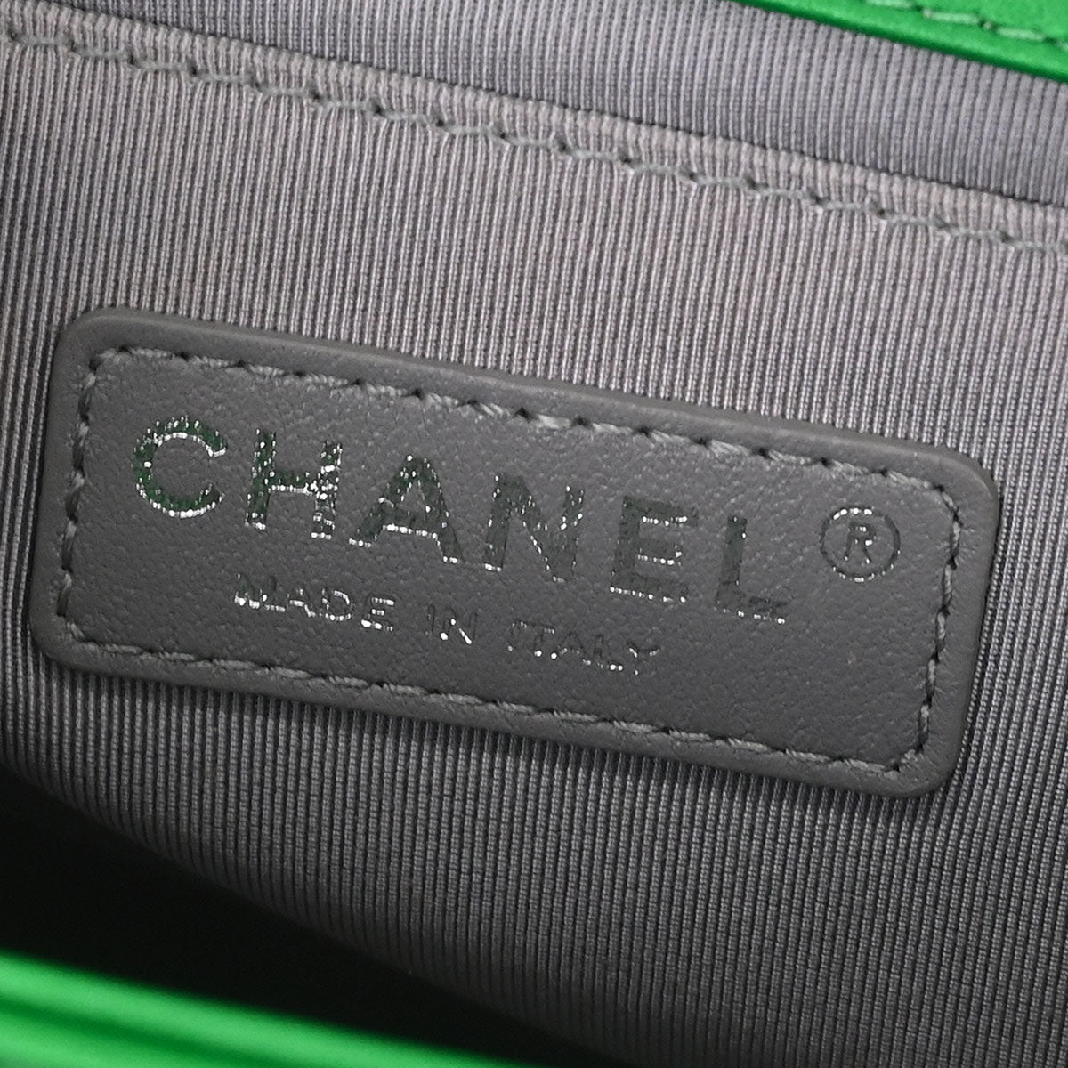 Boy Chanel Green Lambskin Medium Shoulder Bag