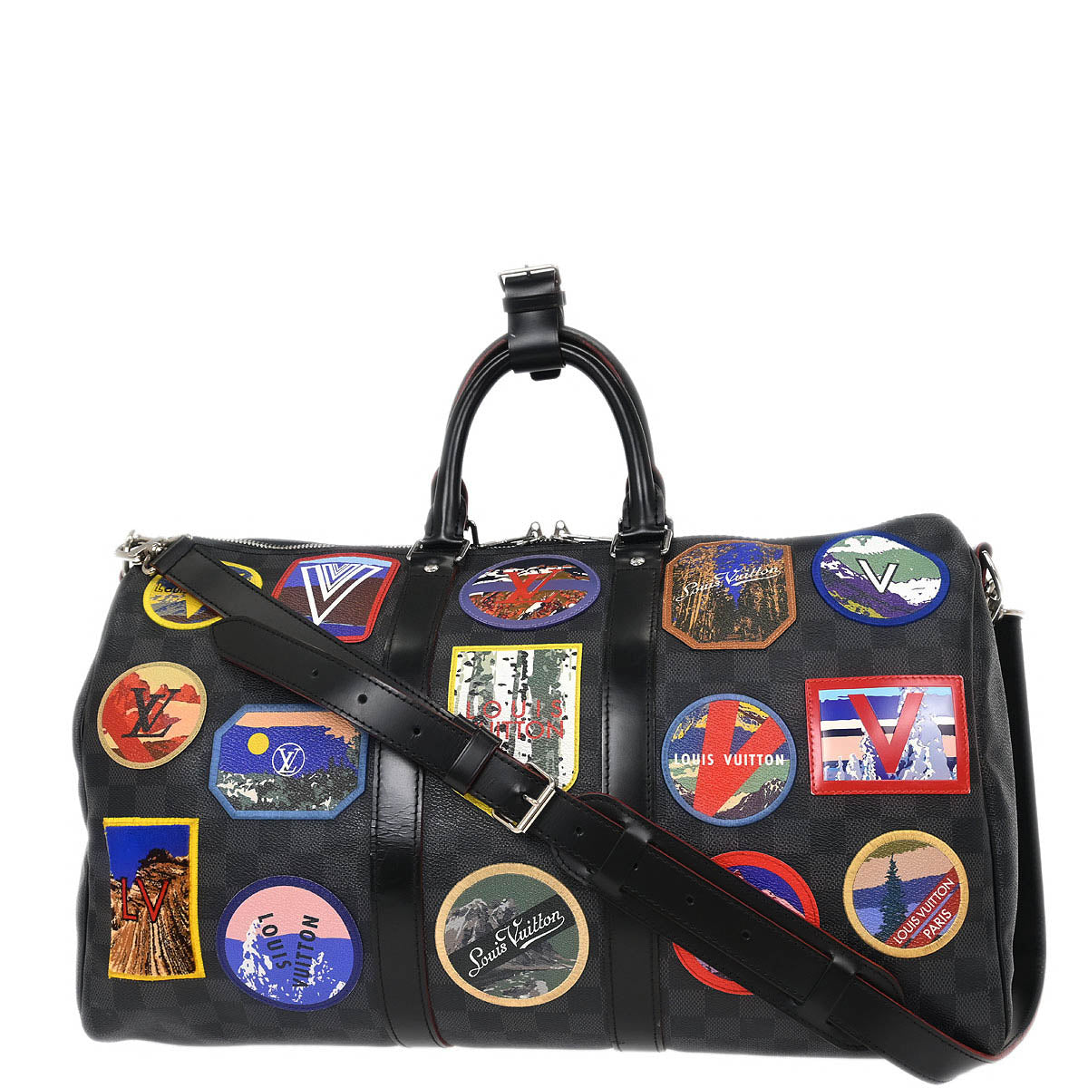 Louis Vuitton Graphite LV Alps Keepall Bandouliere 45 Handbag N40043