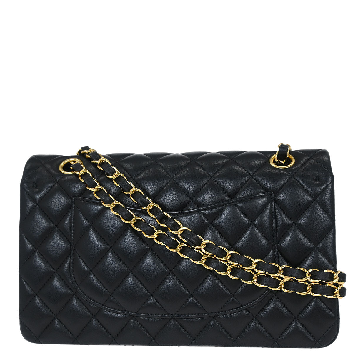 Chanel 2017 Black Lambskin Medium Classic Double Flap Shoulder Bag