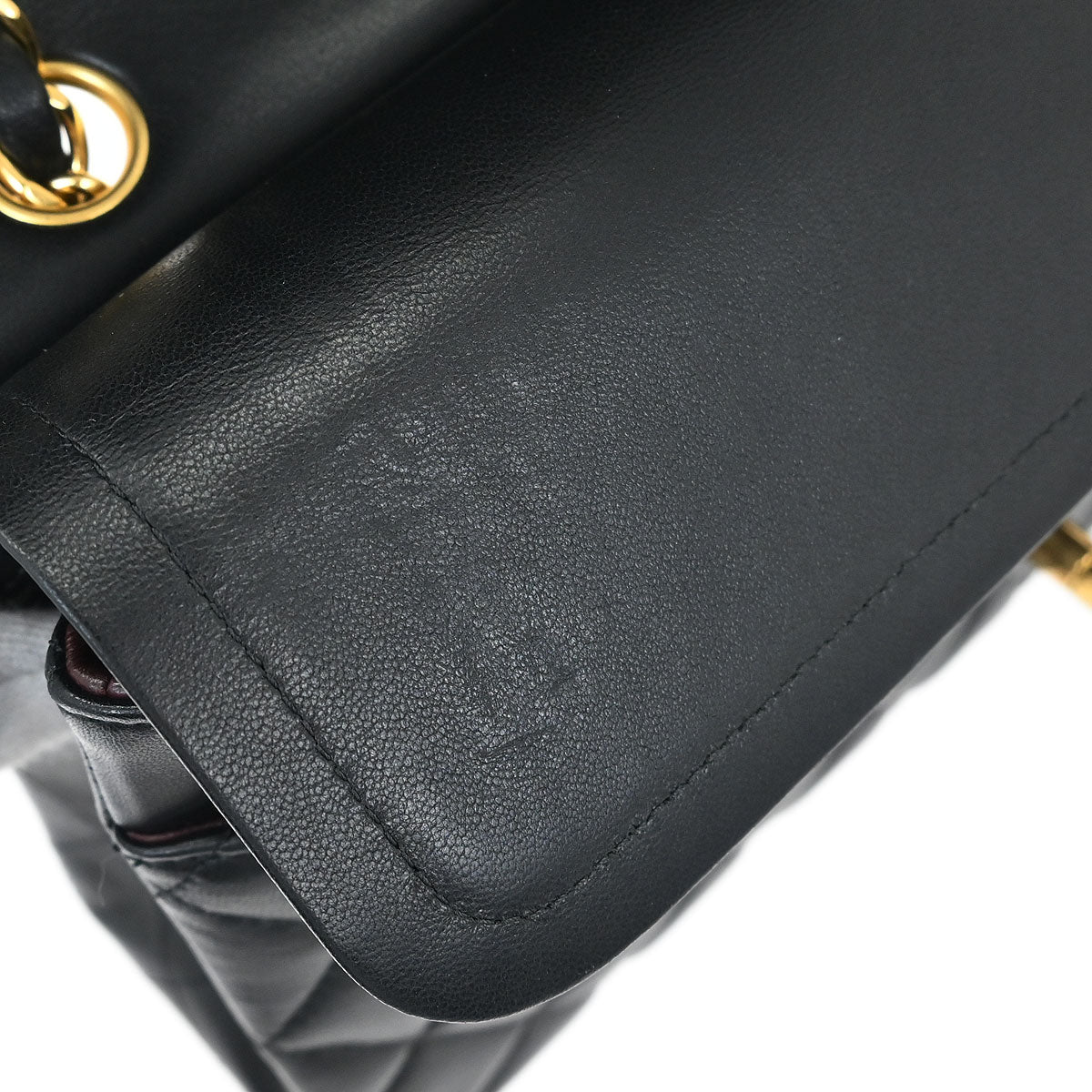 Chanel 2017 Black Lambskin Medium Classic Double Flap Shoulder Bag