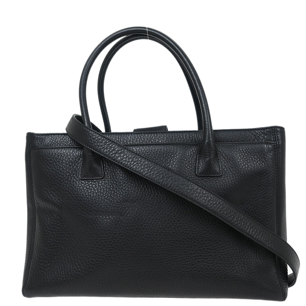 Chanel Black Deerskin Executive Cerf Tote Handbag