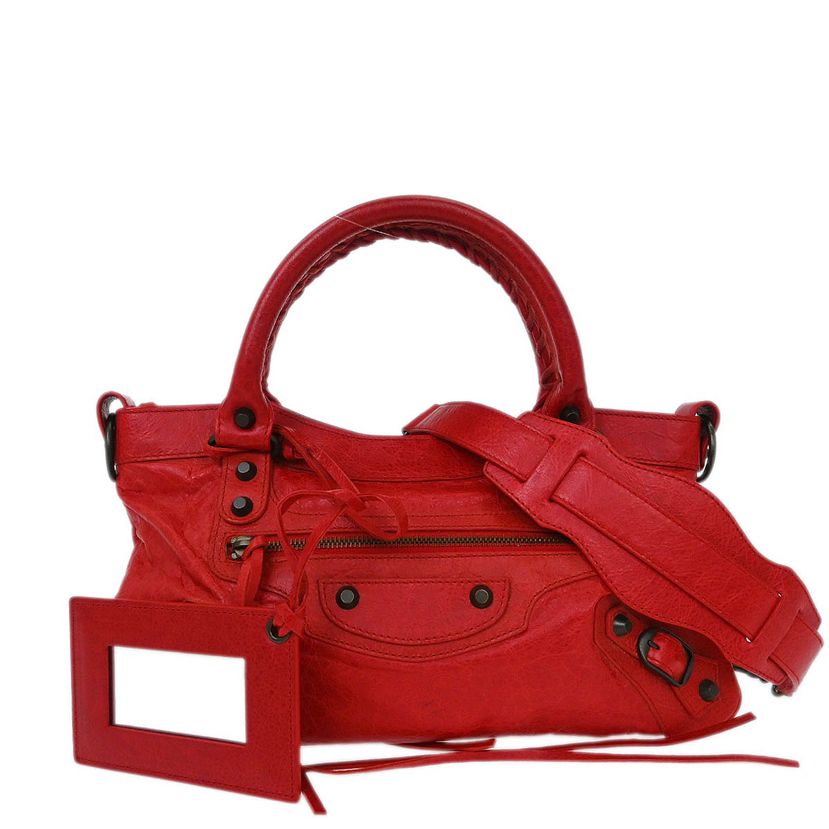 Balenciaga Red The First 2way Shoulder Handbag