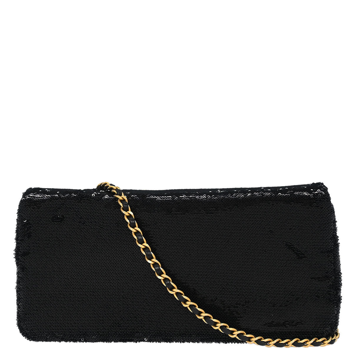 Chanel Black Sequins Dare To Disturb Shoulder Bag